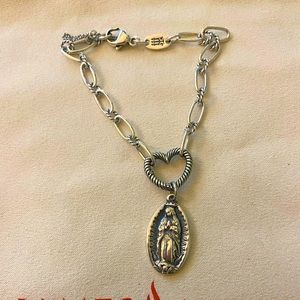 Changeable charm bracelet with Virgin de Guadalupe charm